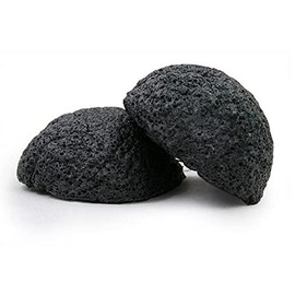 Konjac Schwämme x 2 – Entgiftende Bambus anthrazit 100% Natur