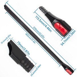 Flexible Crevice Tool for Dyson V7 V8 V10 V11 V12 V15 Gen5 Cordless Vacuum Cleaner. Hose Crevice Attachment for Dryer Vent/Car Detailing/Gaps and Corners Cleaning - Attachment for Dyson Vacuum