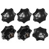 M METERXITY 6-Pack 7 Star Knobs, M12 Female Thread 60mm