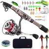 Sougayilang Fishing Rod and Reel Combos - Carbon Fiber Telescopic