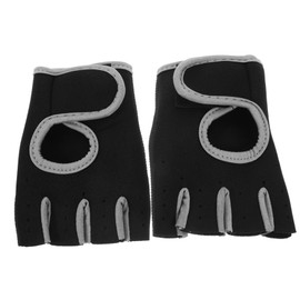 Generic 2Pcs Fitness Gloves for Men Breathable Half Finger Workout Gloves Non Slip Palm Grip Durable Hand Protectors for Weightlifting and Cycling Grey