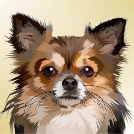 Crafting Spark (Wizardi) Dog Portrait WD2305 14.9 x 14.9 inches Crafting Spark Diamond Painting Kit