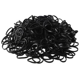 600+ Loom Bands Refill Pack with Hook Tool and Colorful S Clips Art Craft Refills for DIY Bracelet Making Refill Kit (Black Refill)