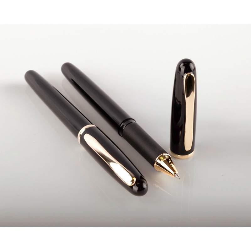 Better Office Products Executive Black Gel Pen, 2 Pack, Classic