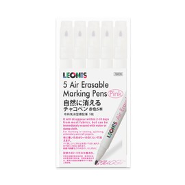 LEONIS Disappearing Ink Fabric Marking Pen Pink 5 Count Pack [ 78009 ]