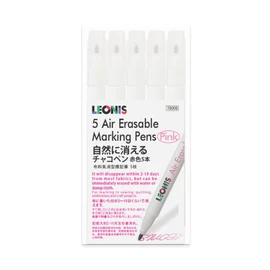 LEONIS Disappearing Ink Fabric Marking Pen Pink 5 Count Pack [ 78009 ]