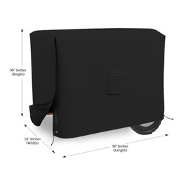 Covers & all Outdoor Generator Cover, 18 Oz Heavy Duty Waterproof UV & Weather Resistant, Universal Portable Equipment Storage Protector with Air Vents & Drawstrings (38"W X 28"D X 30"H, Black)