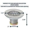 Nantucket Sinks 3 inch Utility Commercial Sink Grid Drain 4.5