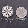 Jerler 10 Pcs 24MM Rhinestone Buttons Crystal Embellishments Sew on