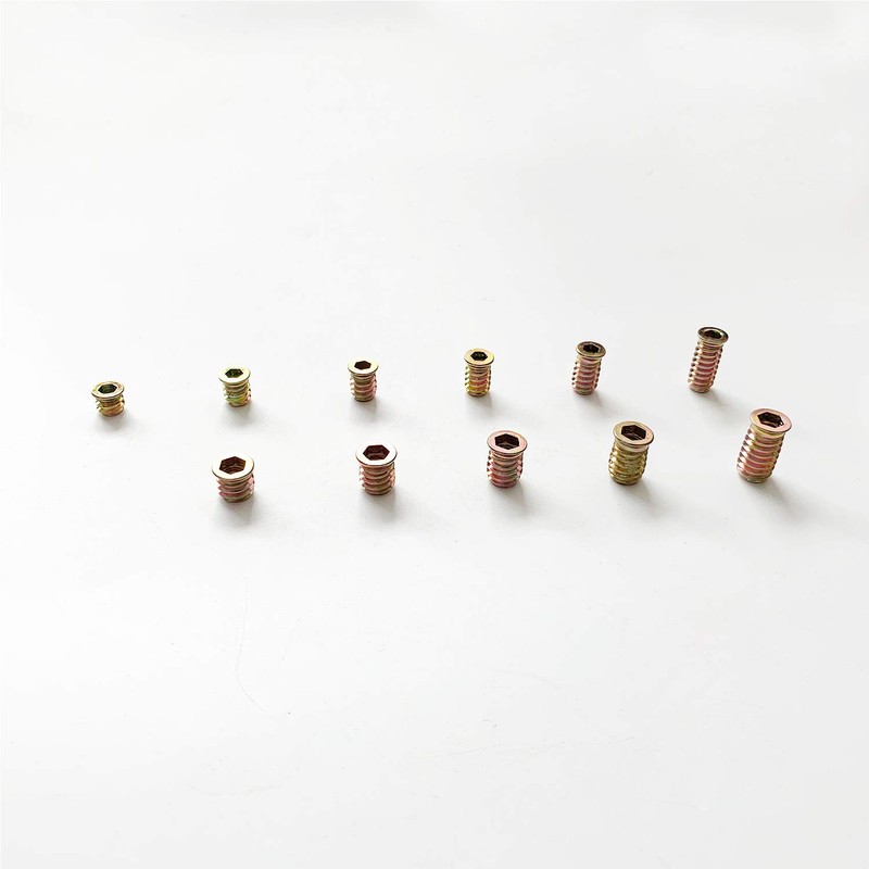 LIKERAINY Pack of 100 Threaded Bushing Screws with Cover Edge