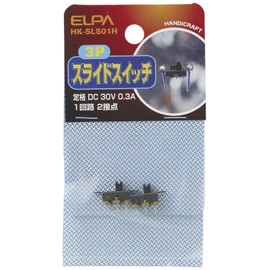 ELPA Slide Switch 3P DC 30V/0.3A 1 Circuit 2 Contact HK-SLS01H