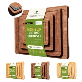 Bamboo Cutting Board Set Non Slip Feet Over Sink Father Day Dad Parents Papa Stepdad Pappy Poppy Pawpaw Who Want Nothing Everything Future Groom Bride Law Christmas Xmas