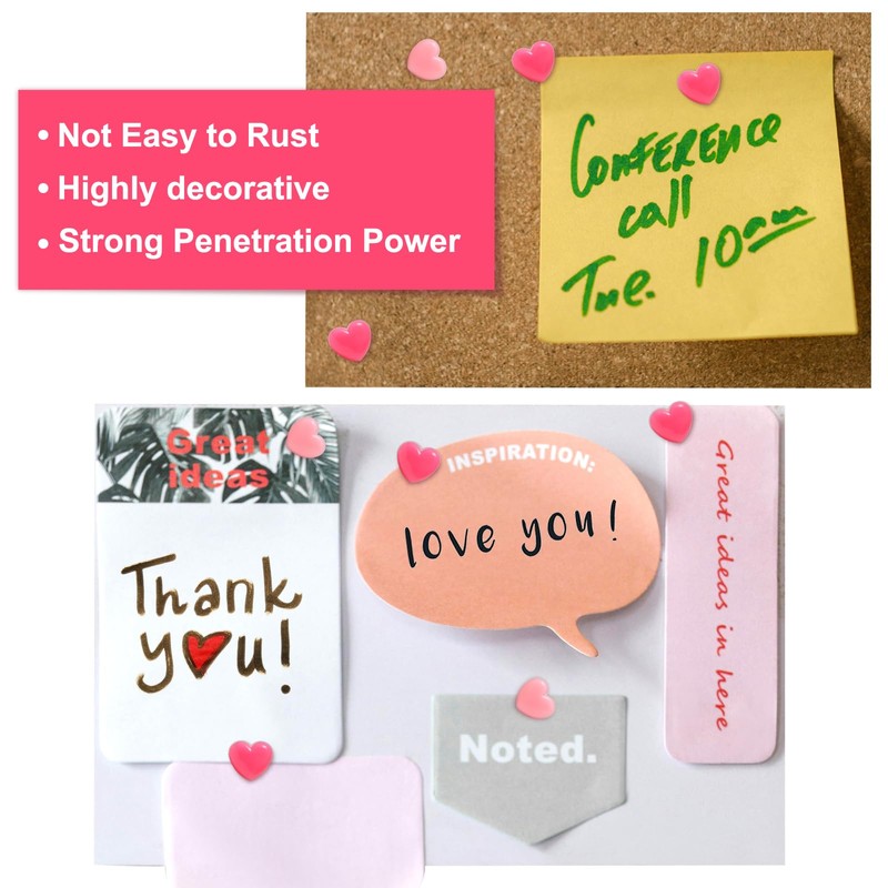 200 Pcs Drawing Pins for Notice Board, Cute Pins for