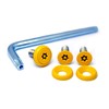 License Plate Bolt Pintorux Sarah Stainless Steel (Yellow) 3 Piece
