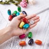 Beastewelry 20pcs Random Color Oval Macrame Beads Large Hole 30x20mm