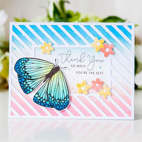 Lapoo Cutting Die for Scrapbooking, 3D Backgrounds Frame New Cutting