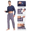 MoFiz Men's Pajamas Plaid Sets Sleepwear Long Sleeve Shirts and