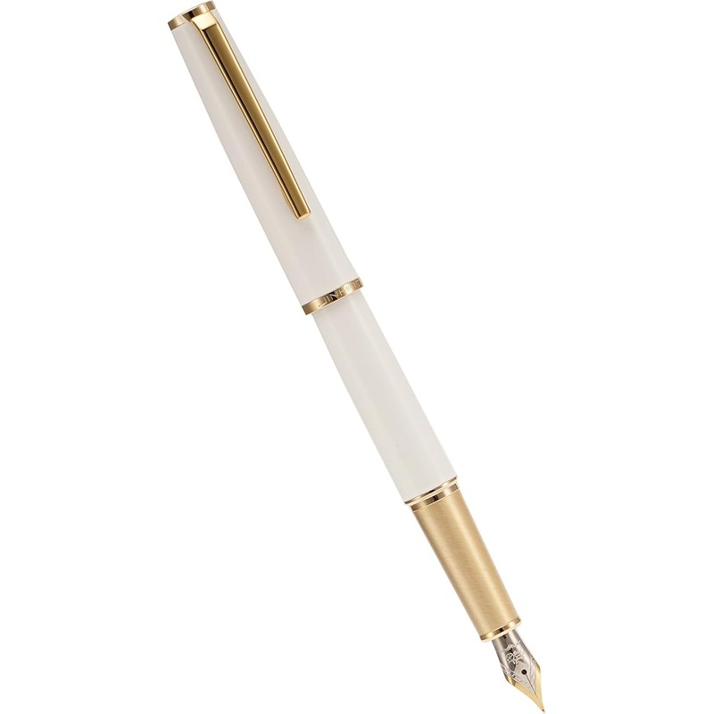 Jinhao 95 - Pluma estilográfica de metal, punta media, rojo