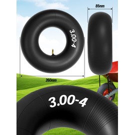 2X Schlauch 3.00-4 für Schubkarrenrad 260x85mm Ersatzschlauch für Reifen mit TR87 Winkelventil Reifenschlauch Ersatzschlauch für Transportkarre Stapelkarre Sackkarre Bollerwagen