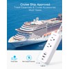 Cruise Essentials, USB C Travel Power Strip, Flat Plug Power
