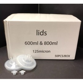 3P Products 600ml / 800ml Waterbase (125 mic) Disposable Paint Cup Lids with Plugs - 50/Box