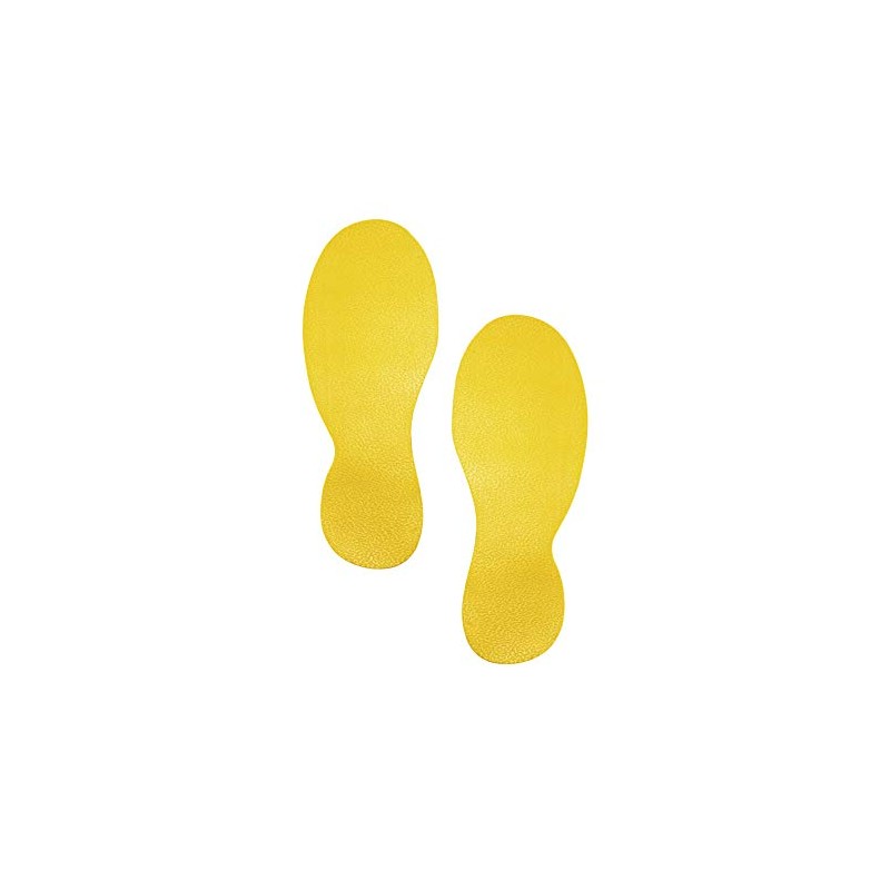 Floor Marking Foot Shape Yellow 5 Pairs