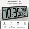WallarGe 14.5'' Atomic Clock with Backlight, Large Digital Wall Clock