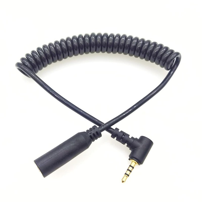 hanaiette 2.5mm Coiled Extension Cable;MMNNE 2.5mm Male to Female Spring