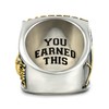 Baseball Championship Ring Luxury Gold Electroplated Trophy Ring with Crystals,