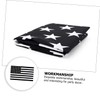 Sosoport 1pc American Flag Garden Banner Decoration Black White Stripe