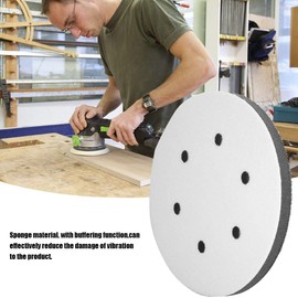 Almohadillas de Lijado, Almohadilla de Cojín de Interfaz de Esponja de Búfer Suave de 150 Mm de Diámetro Discos de Papel de Lija para Lijadora para Lijado de Pulido (6 pulgadas 6 agujeros)