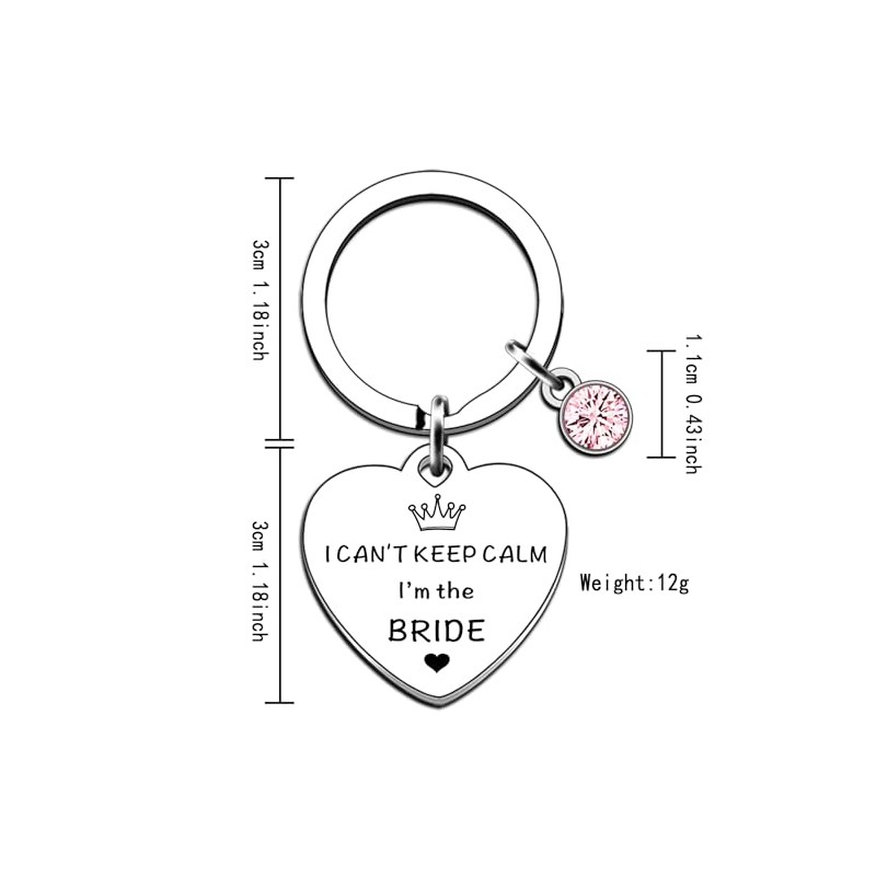 JMIMO Bride Gifts Bride Keyring Wedding Keepsake I Can't Keep