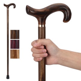 TYZWOOWD Wooden Canes for Men and Women - Walking Sticks for Seniors, Length 36.6", fits Height 4'8" to 6'2", Suitable for Daily Use