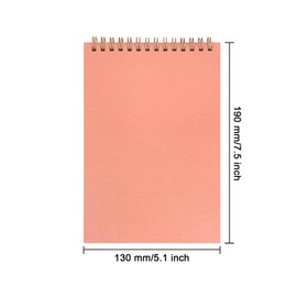 DSTELIN Upright Sketch Coil Notebooks, 2-Pack (Pink & Green), 7.5 x 5.1 Inches, Hardcover with 1150GSM Cardstock, 100 Pages / 50 Sheets, 100GSM Paper