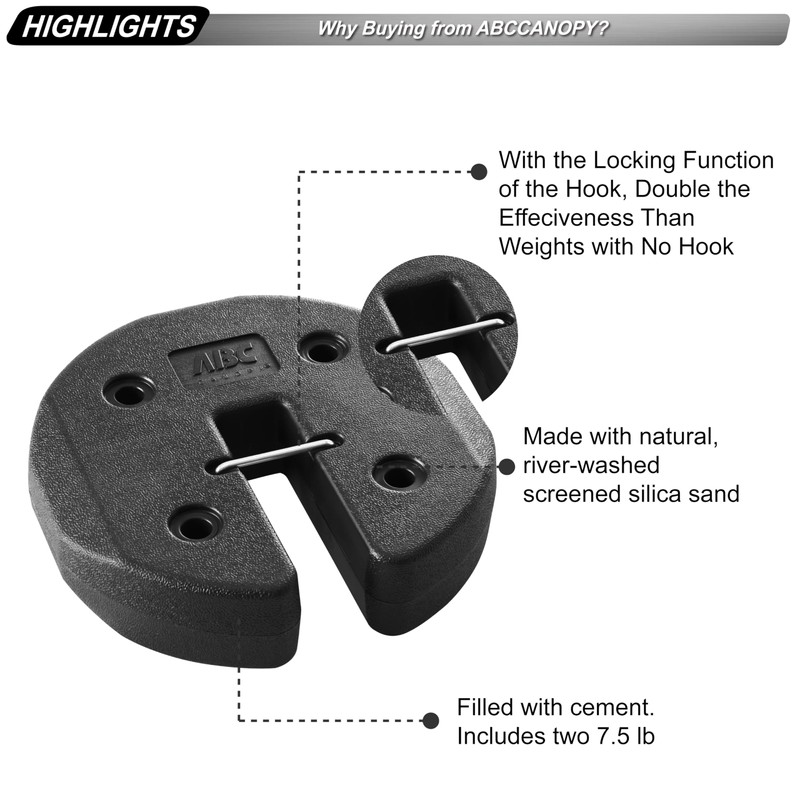 ABCCANOPY Easy Canopy Weights with Lock Design for Wind Resistance,