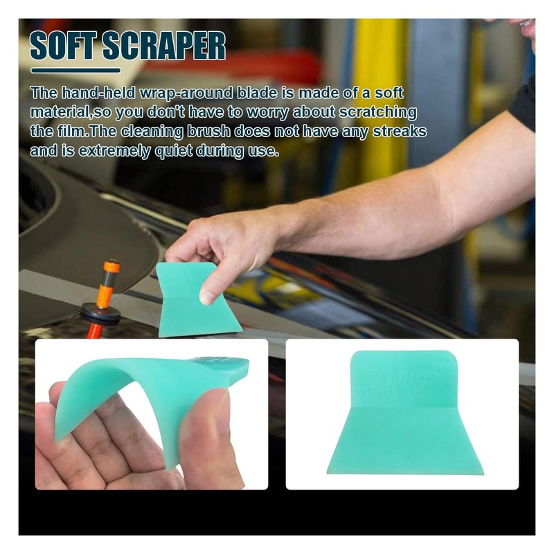 Window Tint Squeegee, PPF Squeegee Vinyl Wrap Tool, 70A Hardness