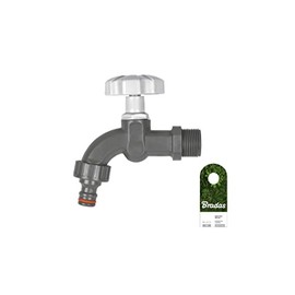 1/2" x 3/4" BSP Plastic Outdoor Garden Watering Tap Valve with Hose Connector