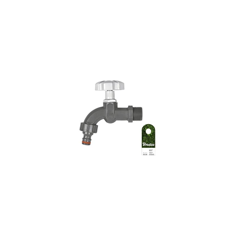 1/2" x 3/4" BSP Plastic Outdoor Garden Watering Tap Valve