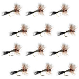 The Fly Fishing Place Ausable Wulff Classic Trout Dry Fly Fishing Flies - Set of 12 Flies Size 10