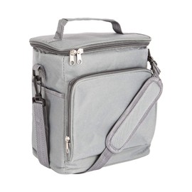 Nicola Spring Grey Insulated Cooler Picnic Lunch Bag Soft Sided BBQ Lunchbag Camping Cool Bag with Shoulder Strap