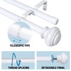 H.VERSAILTEX Double Curtain Rods for Windows 16.2 to 43.8 Inches