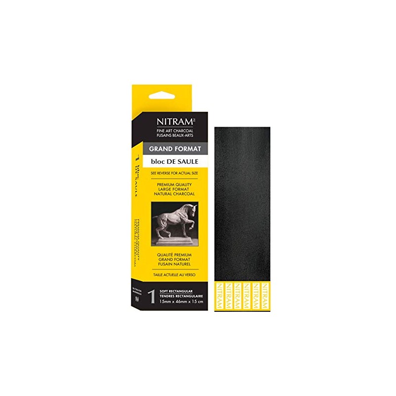 Nitram : Bloc de Saule Square Charcoal : Extra Soft