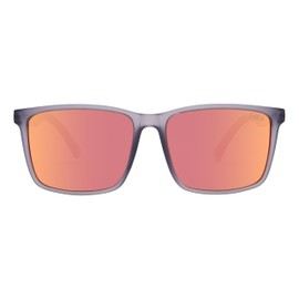 I-SEA Men's Hopper Polarized Sunglasses - Mens Sunglasses with Scratch-Resistant & Hydrophobic-Coated Lenses (Grey/Red Mirror)