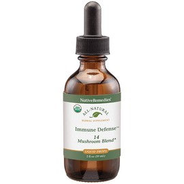 Native Remedies Immune Defense 14 Mushroom Blend to Protect and Maintain Immune System Function, 2 Fl oz.