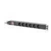 Lanberg PDU 19 Inch 1U 16A 2M 6X Schuko Outlets
