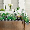 Horaldaily St. Patrick's Day Rectangular Tablecloth 60×140 Inch, Shamrock Trucks