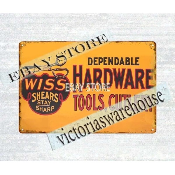 Unbranded Shears Dependable Hardware Tools Cutlery mancavegarage metal tin sign