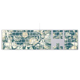 MightySkins Skin Compatible with Apple Keyboard with Numeric Keypad MB110LL/B – Tan Seashells | Protective, Durable, and Unique Vinyl Decal wrap Cover | Easy to Apply, Remove | Made in The USA