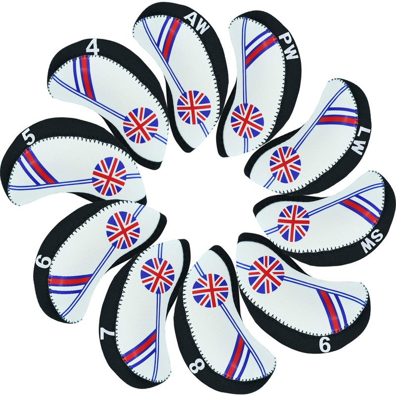 Golf Iron Head Covers with Number Printed Value 10 Pcs/Set,