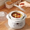 TAYAMA 1 Qt. White Mini Ceramic Stew Cooker with Pre-Settings